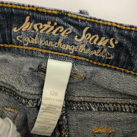 Justice Jean Shorts Girls Size 12R Blue Denim - Picture 5 of 6